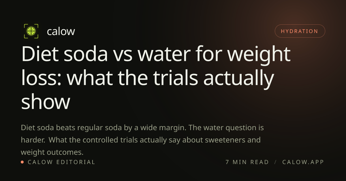 Diet soda vs water for weight loss: what the trials actually show · Calow