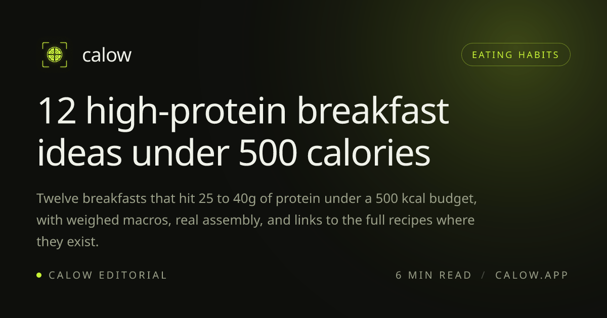 12 high-protein breakfast ideas under 500 calories · Calow
