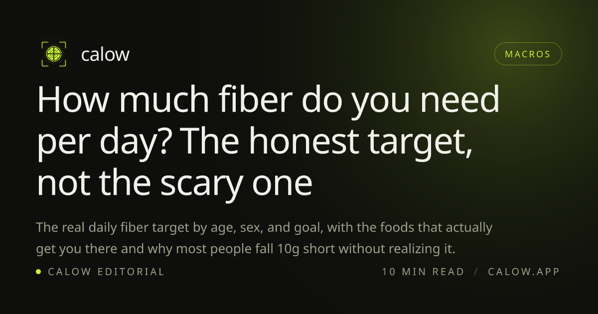 How much fiber do you need per day? The honest target, not the scary ...
