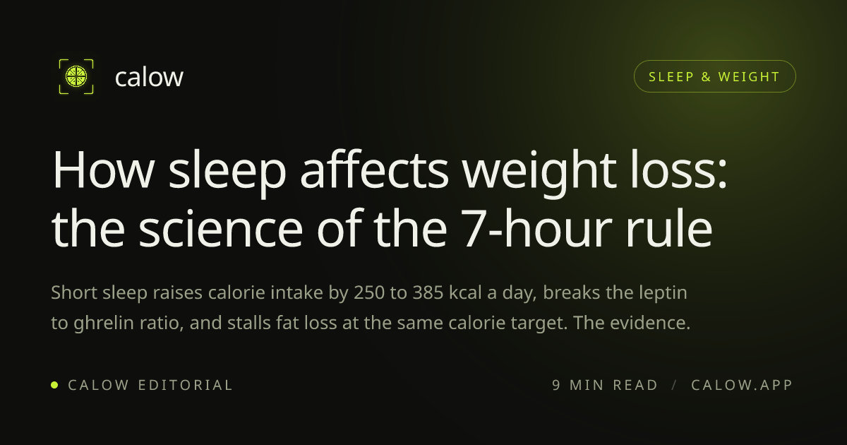 How sleep affects weight loss: the science of the 7-hour rule · Calow
