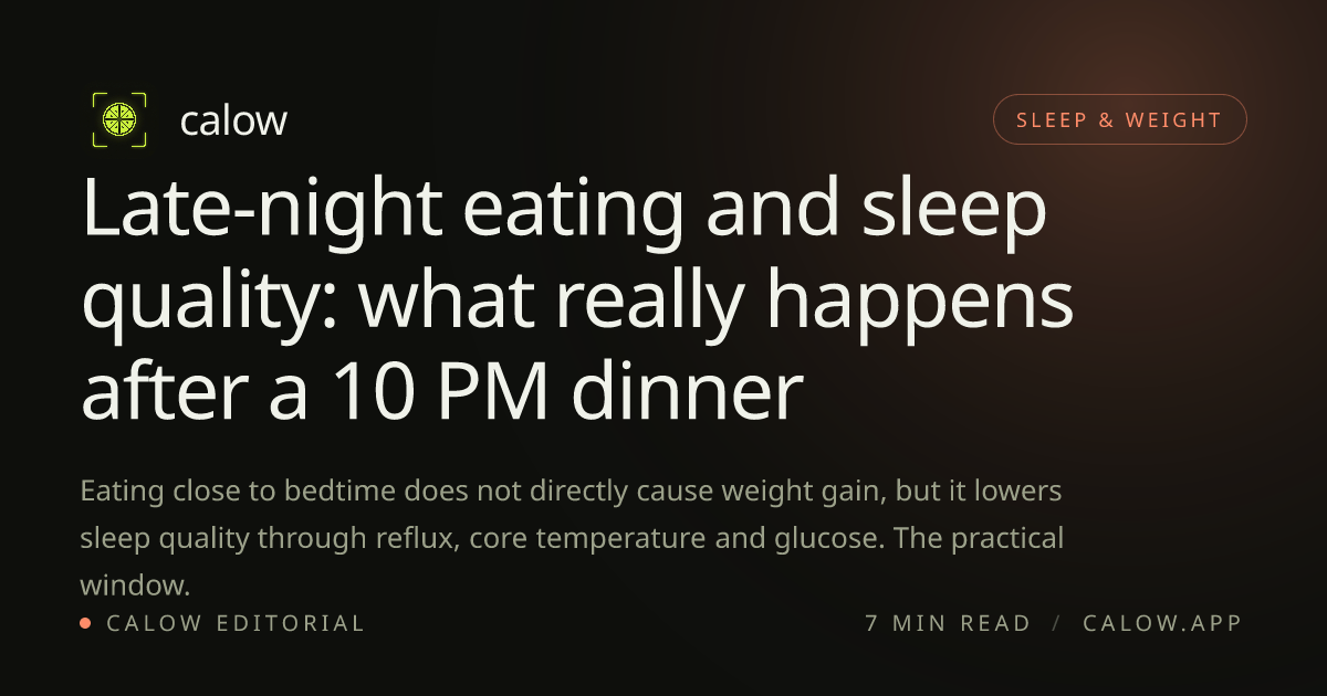 Late-night eating and sleep quality: what really happens after a 10 PM ...