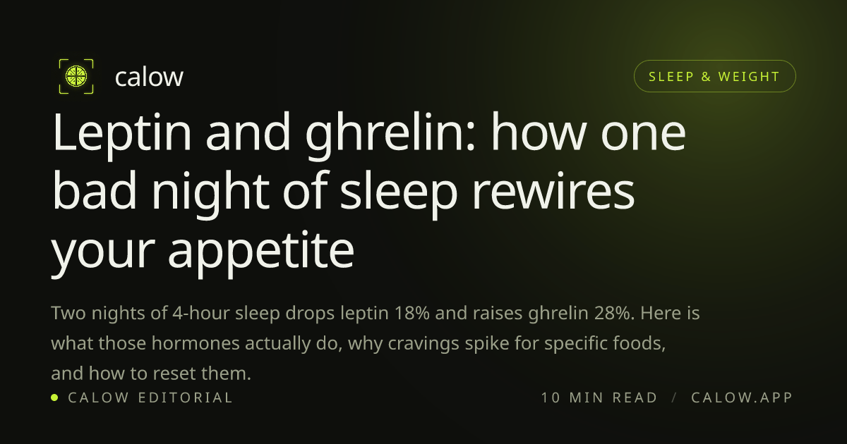 Leptin and ghrelin: how one bad night of sleep rewires your appetite ...